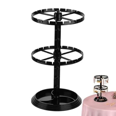 Présentoir à bijoux rotatif | Présentoir à boucles d'oreilles à 2 niveaux | Organisation de la maison | Boîtes à bijoux et organisateurs pour la famille, les amis, les mariages, les anniversaires