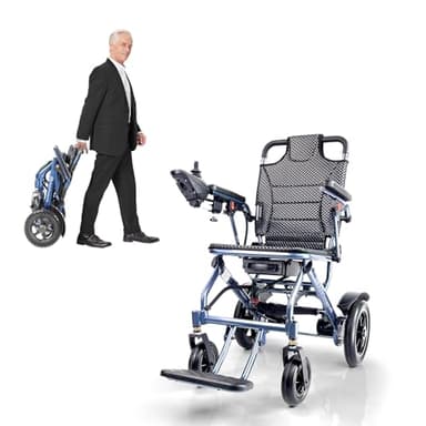Le fauteuil roulant électrique pliable ByteTecpeak D04, équipé d'une batterie lithium amovible de 10 Ah, d'un moteur de 500 W, avec une autonomie de 20 km et une capacité de charge maximale de 150 kg