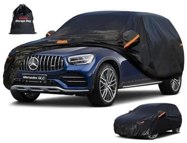 Kayme Bâche Voiture Étanche Respirante Compatible avec Mercedes Benz GLC (2015-2025), 7 Couches Housse de Protection Voiture Extérieur, Contre Pluie Soleil Poussière avec Zip et Doublure en Coton.