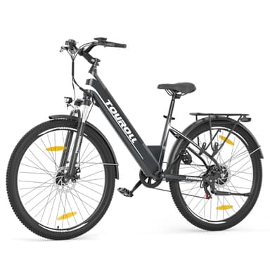 Touroll Vélo Électrique, 27.5" vélo électrique Adulte avec Moteur 250 W, Batterie 15.6AH, Autonomie 100 km, Vélo de Trekking, E-Bike, vélo électrique Urbain (J1-St)