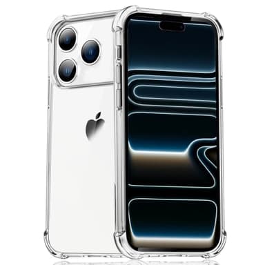 Melomon Coque pour iPhone 17 Pro Max 6,9 Pouces - Étui en Silicone TPU Transparent Souple (Bumper avec Coins Renforcés), Étui de Protection Antichoc et Anti-Rayures, Housse Transparente Ultra-Fine