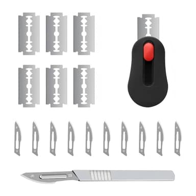 2 pièces pour le couteau boulanger et le couteau à pain, équipé de 15 lames, l’accessoire de cuisson à pain peut être utilisé comme couteau à pâte et couteau à pain, convient pour le pain, baguette, p