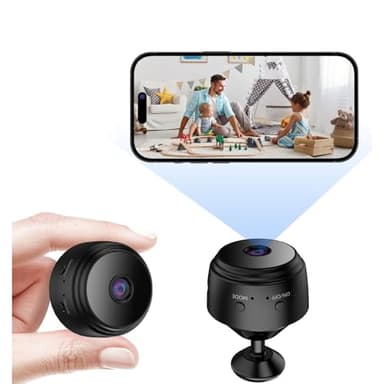 Générique Camera Surveillance WiFi Exterieure sans Fil 1080P,Mini Camera Espion Intérieur/Extérieur avec Détection Mouvement,Vision Nuit,Alerte - Caméra Sécurité Maison A9