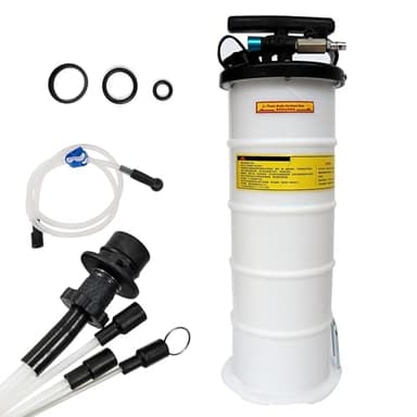 Zephviora 7L Manuelle et Pneumatique Pompe Vidange Huile Moteur pour Vidange Voiture, Pompe d’Aspiration de Liquides avec Tuyau de 1,5M et Accessoires Inclus pour Moteur, Transmission, Freinage