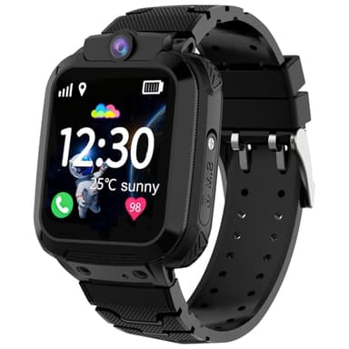 Montre Connectée Enfant GPS, IP68 Montre Connectée Enfant Téléphone Appel, SOS, Mode Classe, Voix Chat, Jeux, Réveil, Clôture GEO, Calculatrice, Caméra, Smartwatch Enfants Cadeau pour Garçon Fille