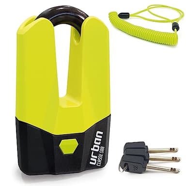 URBAN U9DY Antivol Moto Bloque Disque Mini U Homologué SRA, Sécurité Maximale Entièrement Testée, Fourche ø15 Double Fermeture, Serrure Haute Sécurité, Antivol Bloc Roue pour Moto Scooter Vélo Cadenas