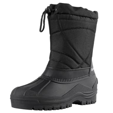Knixmax Bottes Homme Hiver Neige Chaudes Chaussures Imperméable de Randonnée Marche Semelles Antidérapantes, pour I'extérieur, Noir 43EU