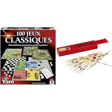 Schmidt - 88207 - Malette de Jeu - 100 Jeux Classiques & 40425 - Jeu de Société - Mikado