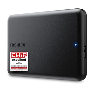 Toshiba Canvio Partner 2TB Portable 2.5'' External Hard Drive, USB 3.2, Compatible Mac & Windows. Xbox, PS4, PS5 (HDTB520EK3AB)