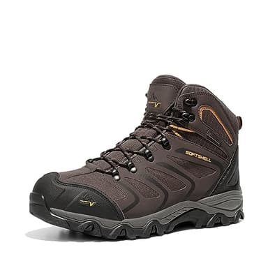 NORTIV 8 Chaussures de Randonnée Homme Bottines Hommes Chaudes Trekking Antidérapant pour Marche en Plein Air,Size 43,Marron/Noir/Tan,160448_M-E