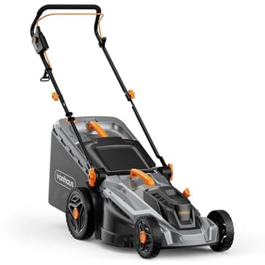 VonHaus Tondeuse à Gazon 1 600 W - Tondeuse de Jardin Électrique Filaire - Sac de Ramassage 42 L, Largeur 380 mm, Guidon Pliable Réglable en Hauteur, 5 Réglages de Hauteur