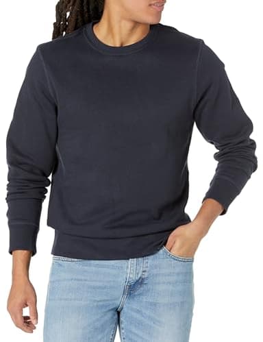 Amazon Essentials Sweat-shirt à col rond en polaire (grandes tailles disponibles) Homme, Bleu Marine, XXL