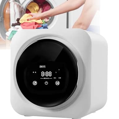 Mini-machine à laver portable 9 L avec essorage, entrée et sortie d'eau automatiques, pliable, pour sous-vêtements, bébé, voyage, camping, camping-car