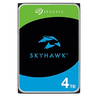 Seagate SkyHawk, 4 To, Disque dur interne de vidéosurveillance, 3.5", SATA 6 Go/s, 256 Mo cache, pour système de caméras de sécurité, 3 ans services Rescue en interne, Ouverture facile (ST4000VXZ16)
