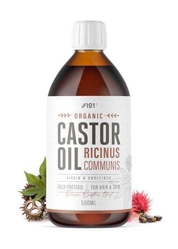 Organic Castor Oil 500 ml – 100 % Unrefind & Cold Pressed – Sans hexane – Pour la peau et les cheveux – Source durable – Par Alpha01