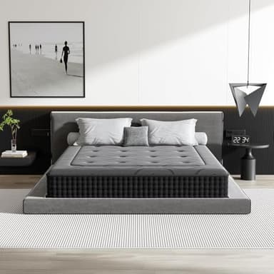 DEWINNER Matelas 140x200 cm, Hauteur 30 cm, Matelas Silencieux d'épaisseur Moyenne, Mousse à Mémoire de Forme Hybride, Ressorts Ensachés Individuels, Absorbant et Respirant