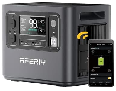 AFERIY Generateur Electrique Portable 2400W, Battetie Nomade 2048Wh, Station Electrique Portable Charge Rapide en 1.5H, 220-240V, UPS, Générateur Solaire pour Camping-car/Maison/Bureau, Garantie 7 Ans