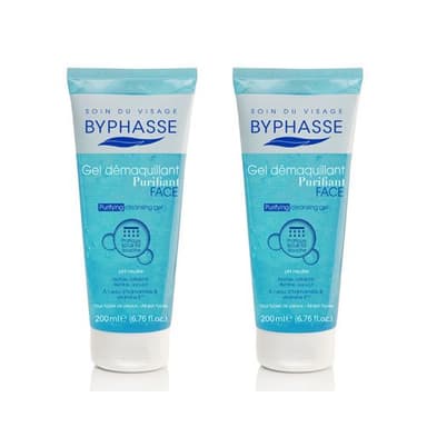 _ BYPHASSE | Gel Démaquillant Purifiant | Tous types de peaux | Visage | Eau d'Hamamélis | Nettoie & Purifie | Démaquille la peau en profondeur | Peau Nette & Fraîche | PH neutre | Lot de 2x200 ml