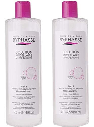 Byphasse Solution micellaire démaquillante pour peaux sensibles - 500 ml - Lot de 2