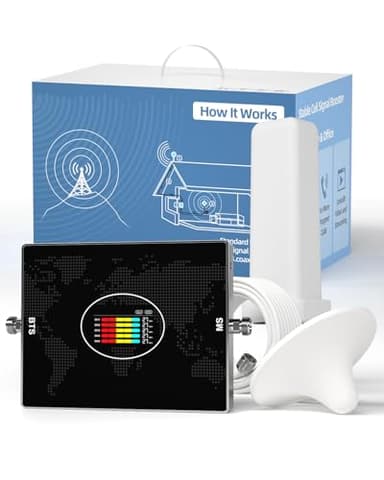 Amplificateur Reseau Mobile 5G 4G LTE GSM sur la Bande 20 8 3 1 7 pour Bouygues, Free, Orange, SFR Tous Opérateurs, Amplificateur de Signal Cellulaire ALC avec Antenne Omnidirectionnelle