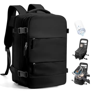 SZLX Sac à Dos Sous Vide Bagage à Main Pour Femmes, Sac à Dos Airbag Avec Système De Vide Pour Le Voyage, Ryanair Travel Ruscksack Taille Cabine Avec Pompe étanche Valise Sous Vide Pour Homme