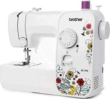 Brother JX17FE (Fantasy Edition) Machine à Coudre électrique pour Débutants, Portable, 17 Points différents, Couture automatique, points utiles, élastiques et décoratifs, Multifonction