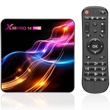 Android TV Box 14.0, Android Box 4 Go de RAM, 32 Go de ROM, RK3528 Quad-Core 64 Bits Cortex-A53,2025 TV Box Support 4K 2.4G /5G Dual-Band WiFi Ethernet 10/100MUSB 3.0/2.0 Smart Box