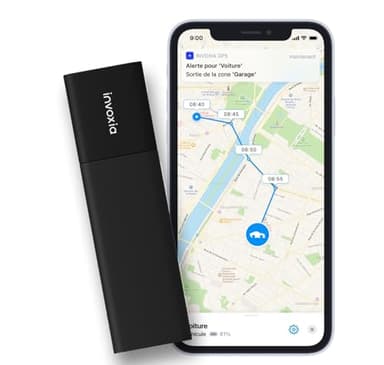 Tracker GPS Invoxia Édition 2026 - Étanche, Précision GPS Améliorée, USB-C - Abonnement Réseau Inclus 3 Ans - Localisation en Direct, Alertes Antivol & Mouvement - Voitures, Motos, Vélos