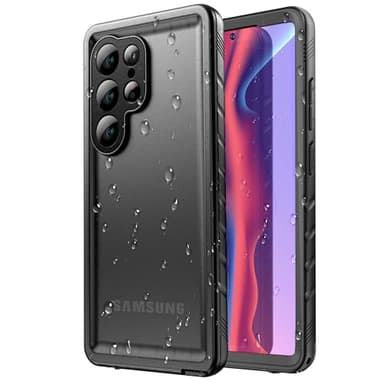 SPORTLINK Coque pour Samsung Galaxy S25 Ultra Étanche - 360 Antichoc Incassable Militaire Rigide Intégrale Antipoussière S25 Ultra Case/Bumper [IP68 Imperméable] [avec Protection Camera+Écran]-Noir