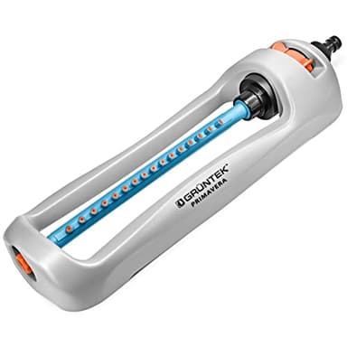 GRÜNTEK Asperseur Arroseur Jardin Oscillant Automatique. Asperseur Pelouse et Surfaces rectangulaires 366 M2. Ampleur Jet 21x15 M