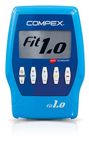 Compex FIT 1.0 - Electrostimulateur Musculaire EMS, TENS, Massage - 4 canaux indépendants, 999 Niveaux d'intensité, 10 programmes - Compatible Application Coach - Bleu