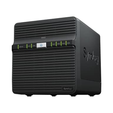 Synology DS423 Noir - NAS Domestique à 4 Baies, Métal, Montage au Sol, Compatible avec Serveur, Ordinateur de Bureau, Ordinateur Portable