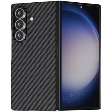 X-level Coque Compatibile avec Samsung Galaxy Z Fold 7, 0.35mm Slim Case Ultra Mince Housse de Protection Anti-Rayures Fibre Carbone Texture Hard Cover Etui pour Samsung Z Fold 7- Noir