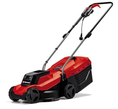 Einhell Tondeuse à Gazon électrique GC-EM 1000/32 (1 000 W, Largeur de Coupe 32 cm, Surfaces Jusqu’à 300 m², bac collecteur 30 L, Hauteur de Coupe Variable 30-70 mm, Guidon Repliable)