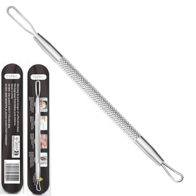 Milia Extracteur de points noirs pour soins de la peau du visage et du nez – Grattoir à points noirs, outil de retrait d’acné, bouton-pression