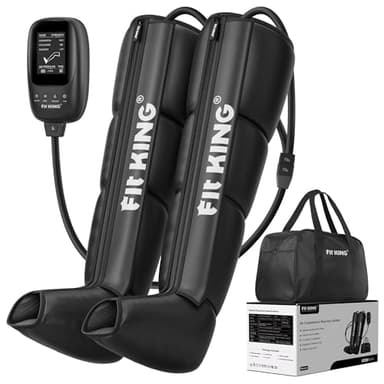 FIT KING Massage Jambes Bottes Pressothérapie pour la Récupération Appareil de Massage pour Jambes et Pieds Soulager les Jambes Lourdes et Amélioration des Performances Sportives
