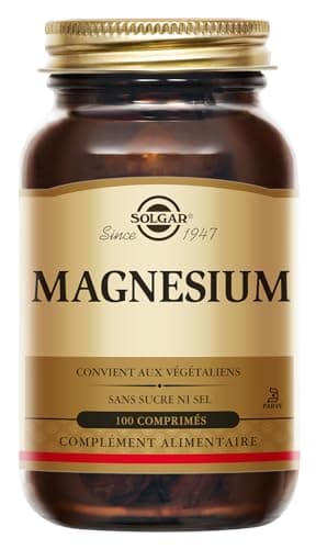 Solgar Magnésium Bisglycinate - Sommeil et Fatigue - Métabolisme énergétique - Vitalité et Energie - Hautement assimilable - Minéral essentiel - Complément Alimentaire - Flacon de 100 comprimés