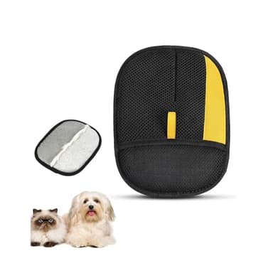 Gant Anti Poils Animaux, Gant Poils Animaux Réutilisable Électrostatique, Double Face Brosse Poils Animaux pour Lavage DémêLage Et Toilettage, Gant Brosse Chat pour Canapé Meubles Tapis Siège Auto