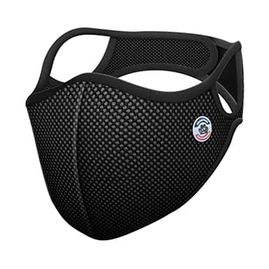 FROGMASK - Masque de Protection Anti-Pollen Anti-Pollution Vélo Moto Lavable Réutilisable Noir Large 1 Filtre FFP2 Inclus Made in France Livraison Offerte