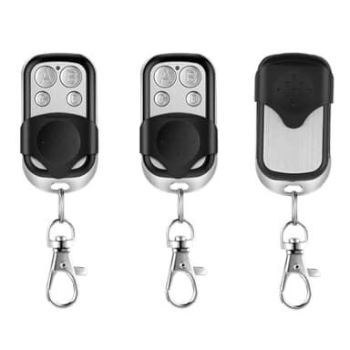 Telecommande Portail 433.92 MHz, Universelle Télécommande Garage sans Fil à 4 Boutons, Rolling Code Telecommande Duplicateur pour Porte Garage Électrique avec Couvercle Coulissant Porte Clés