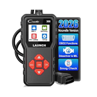 Valise Diagnostic Auto Voiture Multimarque LAUNCH CR300, Universel OBD2 Diagnostic Voiture Français,Lecteur de Code d'erreur de Moteur,Voiture pour Tous Les Véhicules OBD2 après 2000