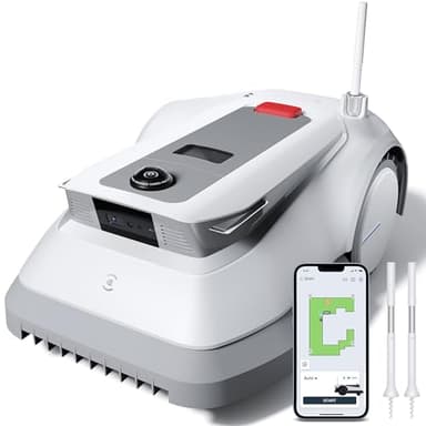 ECOVACS Goat G1-800 Robot Tondeuse sans Fil périphérique 800㎡, cartographie automatique, positionnement Ultra-LargeBande+Vision+GPS, gestion 16 zones, évitement intelligent des obstacles, pente de 45%