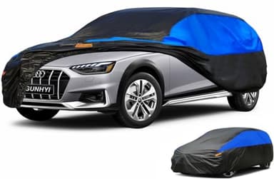 Gunhyi Bâche Voiture Exterieur Respirante et Étanche, Housse Voiture Protection Anti-UV Contre, la Poussière, Universelle pour Wagon Audi A6 Avant, Volvo V90, BMW 5er Touring(485-505 CM) 2XL+