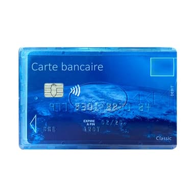Color Pop® Etui Rigide blindé 1 Carte bancaire Anti-piratage (Anti-RFID)- Fabrication française - Protection des données bancaires - 6 x 9 cm (Bleu)
