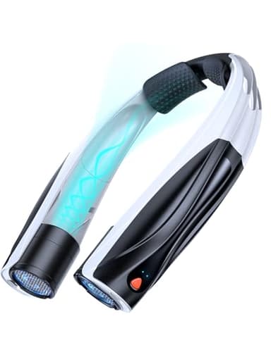 Lepwings Ventilateur de Cou, Autonomie 6–23h, 6 Vitesses, Silencieux & Confortable, USB-C Rechargeable, Batterie 6000 mAh, Ventilateur Tour de Cou pour Bureau, Sport, Voyage – Noir