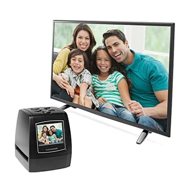 Scanner de Films, Scanner de Films et de Diapositives, Scanner de Négatifs, Scanner de Diapositives avec écran LCD de 2,4 Pouces pour Films Négatifs et Diapositives au Format JPEG