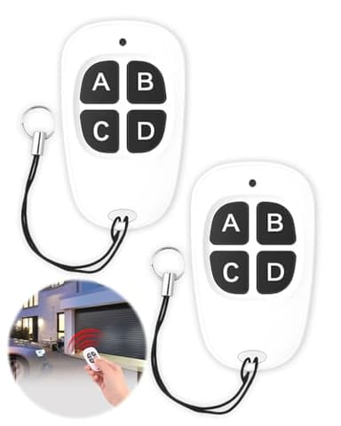 Telecommande Universelle Portail 433.92 MHz 2 Pièces Duplicateur sans Fil à 4 Boutons Telecommande Copieus pour Porte de Garage Portée de 50m Compatible avec 2260 2262 PT2264 5326 22401527