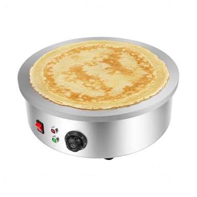 Plaque à crêpes professionnelle de 45 cm - 220 V - 2800 W - Pour crêpes, omelettes, jambon de palais et crêpes - Peut également être utilisée comme barbecue