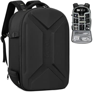 FREEAMG Sac à Dos Rigide pour Appareil Photo, 45x30x17CM Sac de Photographie pour Appareils Photo Reflex Numériques/Photographie sans Miroir, Compatible avec les Appareils Photo Sony/Canon/Nikon