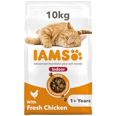 IAMS Advanced Nutrition - Croquettes Premium Pour Chat d'Intérieur - 100% Complètes et Equilibrées - Au thon - Sans OGM Colorants Arômes Artificiels - Sac refermable 10 kg